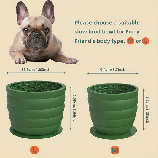 Silicone Slow Feeder Dog Bowl NZ | Non-Slip Suction Cup Healthy Eating Bowl for Small Breeds – PawNest