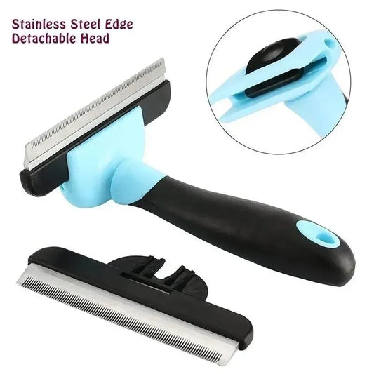 Double-Sided Pet Grooming Brush – Shedding & Dematting Undercoat Rake Comb for Dogs & Cats | Deshedding Tool for Grooming & Care