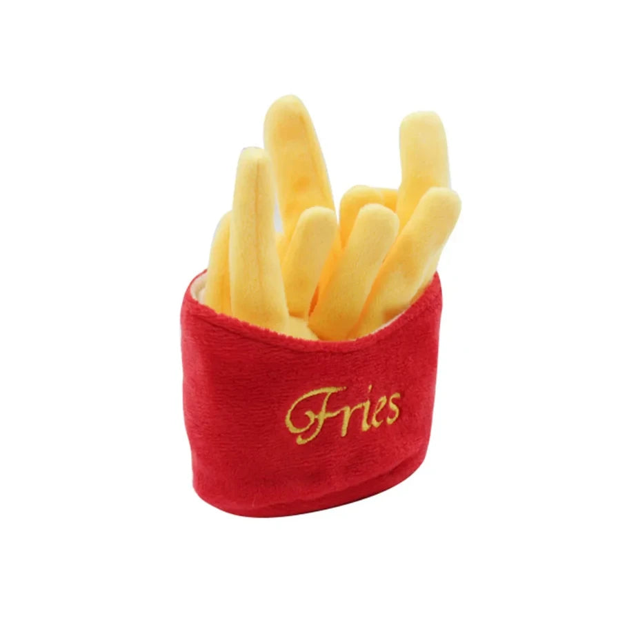 Food-Shaped Plush Squeaky Dog Toys NZ | Ice Cream, Fries & Burger Chew Toys – PawNest