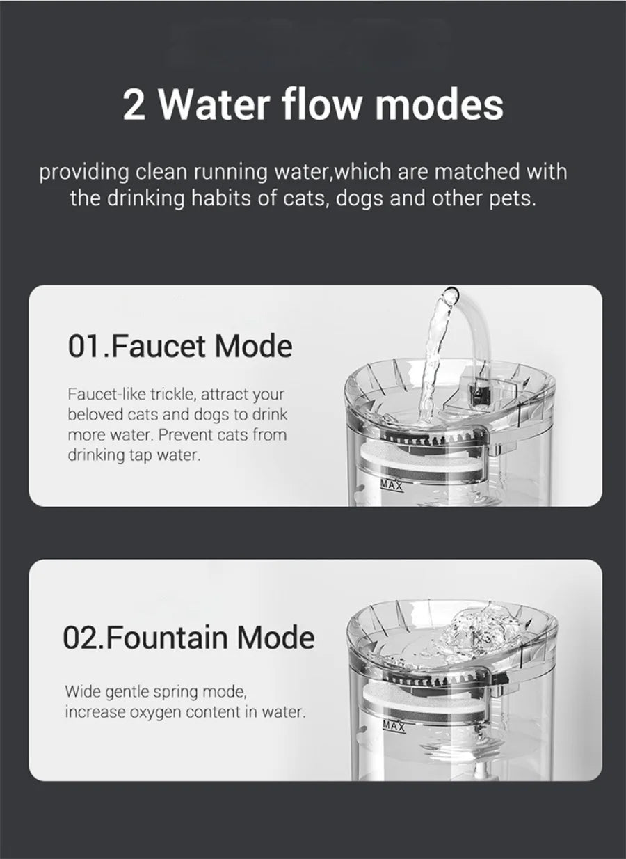 Automatic Pet Water Dispenser NZ | Sensor-Activated Circulating Fountain with Filter – PawNestn pet drinking water