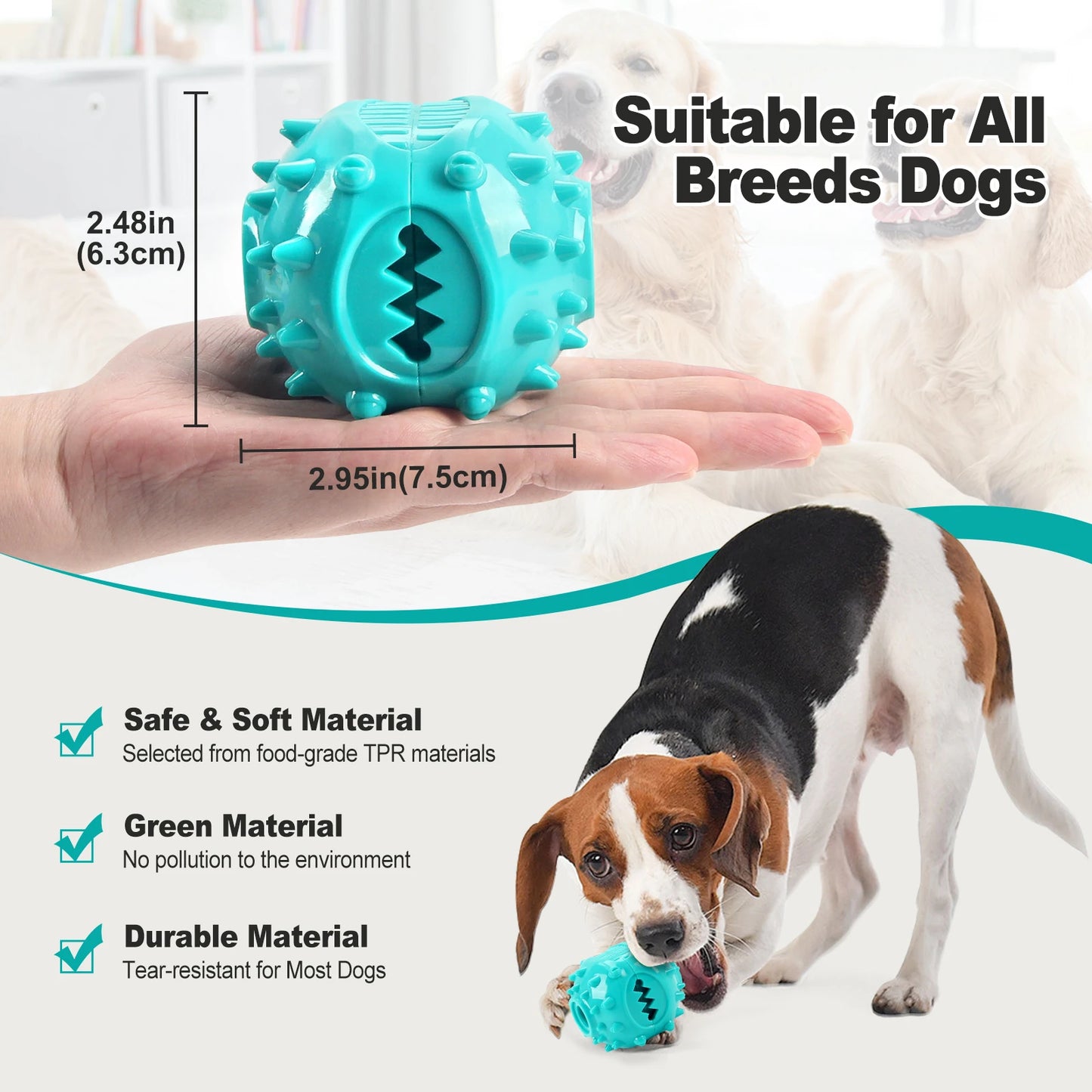 Dog Chew Toy Balls NZ | Rubber Teeth Cleaning & Treat Dispensing Balls for Dogs & Cats – PawNest