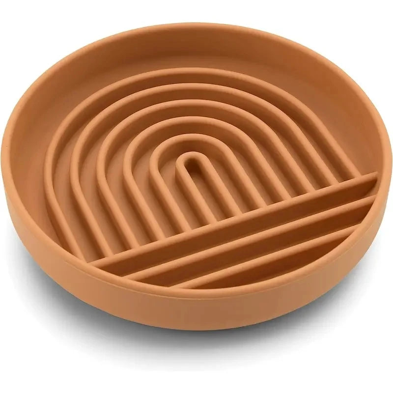Round Silicone Slow Feeder Bowl NZ | Anti-Choking Non-Slip Suction Cup Dog & Cat Food & Water Bowl – PawNestDish Bowl