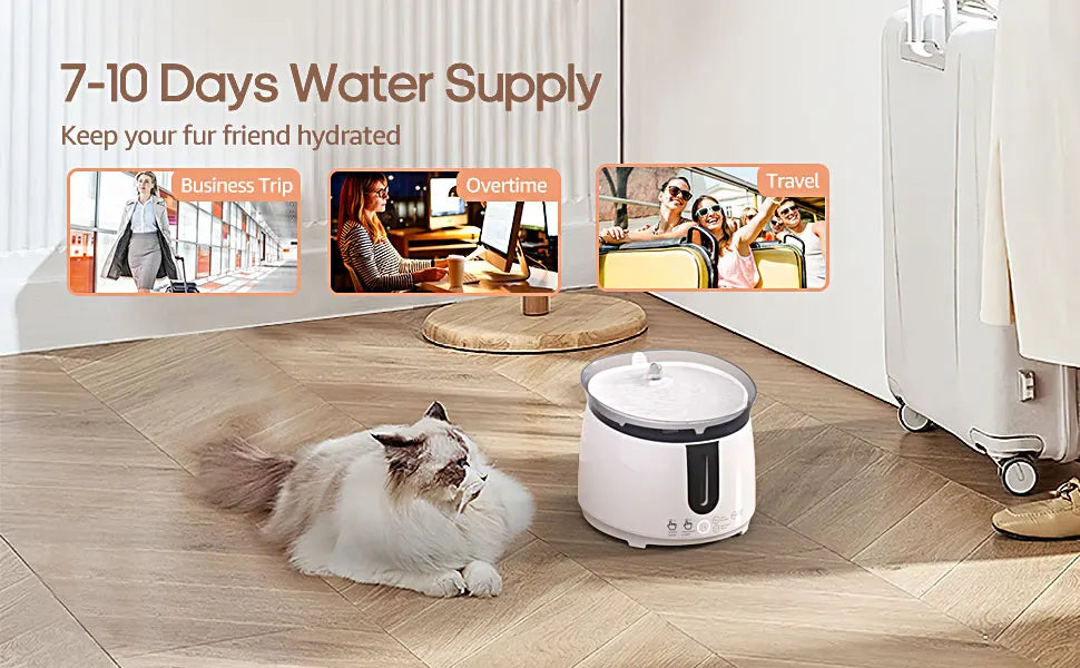 AQHH Wireless Cat Water Fountain NZ | Smart Automatic Fountain with App Control & Easy Cleaning – PawNest