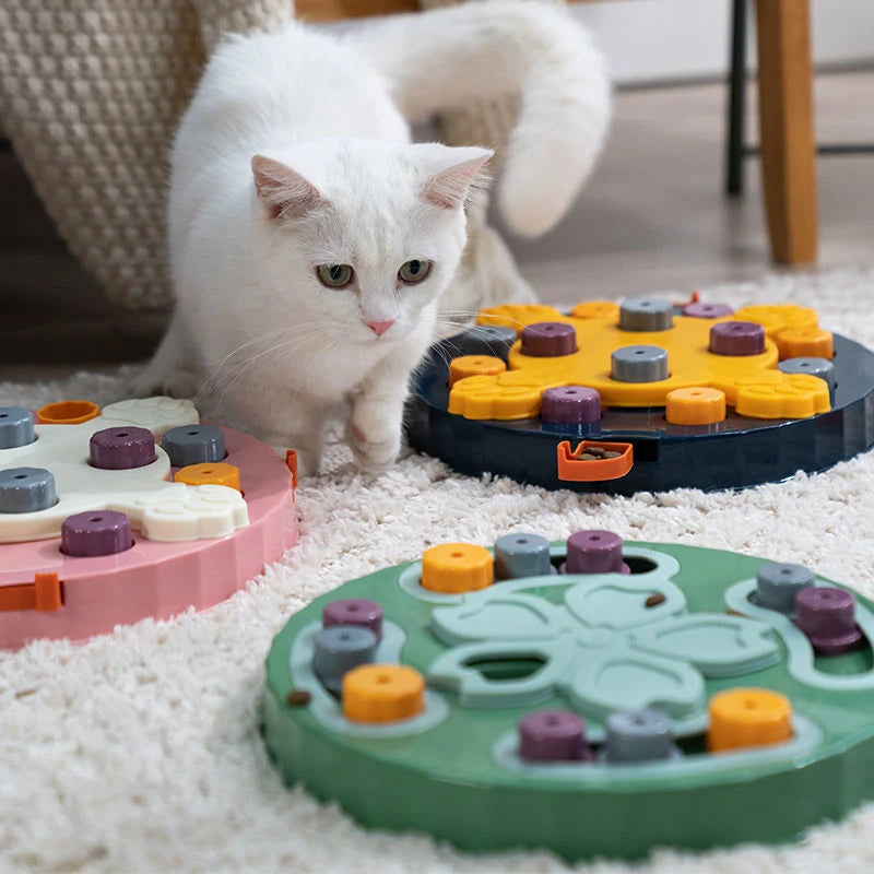 Dog Puzzle Slow Feeder Bowl NZ | Interactive IQ Training Toy & Food Dispenser for Dogs & Cats – PawNest