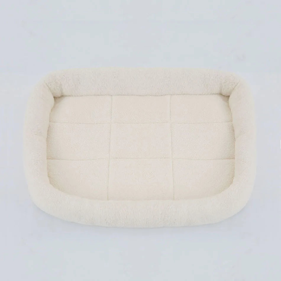 Soft Plush Pet Bed NZ | Square Kennel Cushion for Cats & Dogs – All Sizes – PawNest
