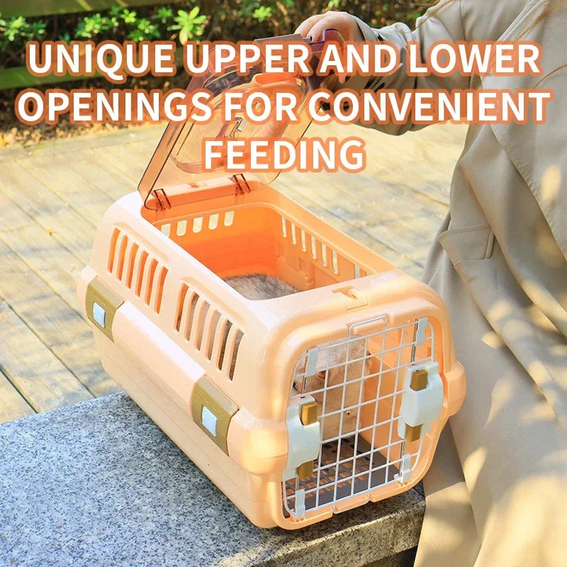 Outdoor Portable Cat Carrier Box NZ | Large Capacity Breathable Pet Aviation Transport Cage – PawNest