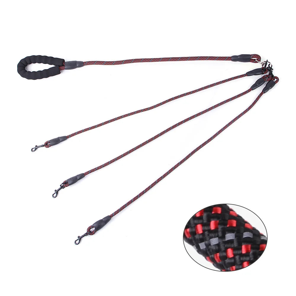 Dual Dog Leash with Harness & Collar NZ | One-to-Two Wear-Resistant Puppy Traction Set – PawNest