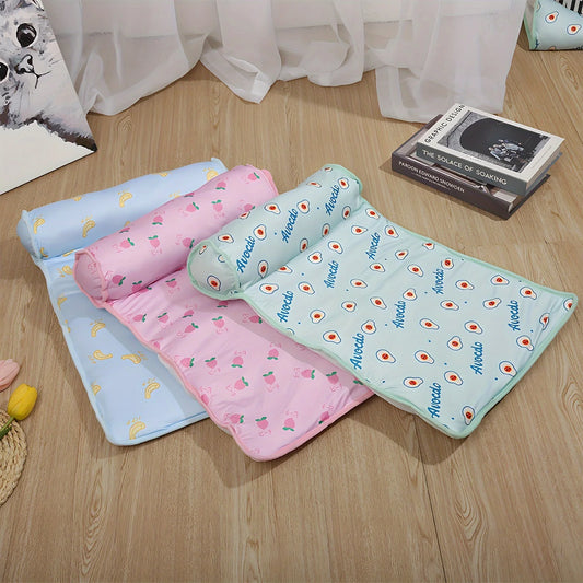 Cooling Pet Mat with Pillow NZ | Non-Slip Dog & Cat Bed for Indoor & Outdoor Use – PawNest