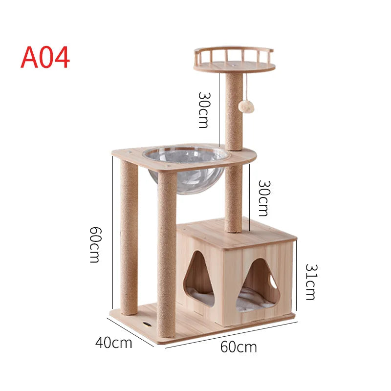 Large Indoor Cat Tree NZ | Tall Multi-Level Tower with Claw Grinding & Scratching Posts – PawNest