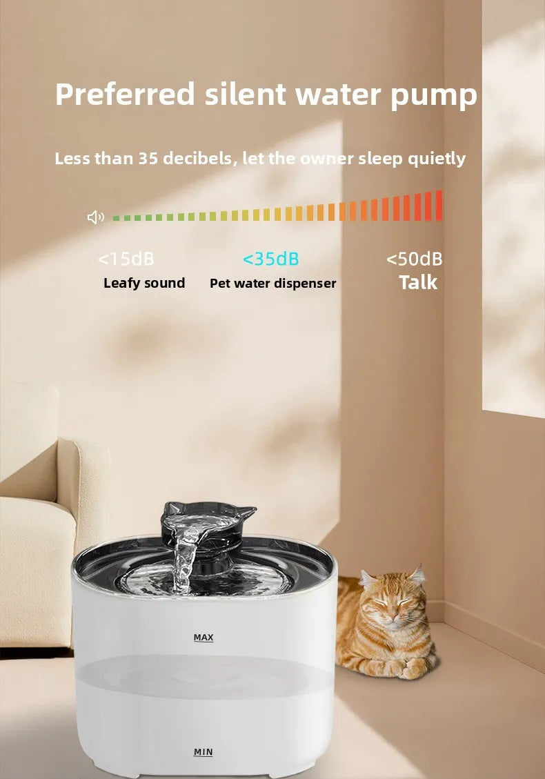 Smart Automatic Pet Water Fountain NZ | Filtered Moving Water Dispenser for Cats & Dogs – PawNest