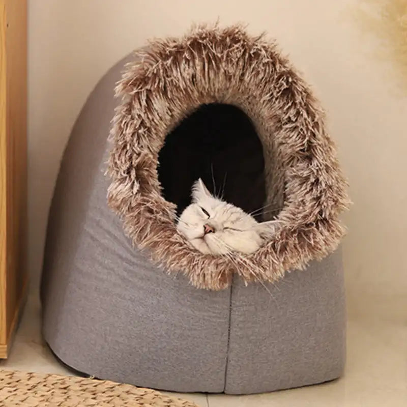 Portable Cat Bed NZ | Comfortable Warm & Thickened Sleeping Bed with Handle – PawNest