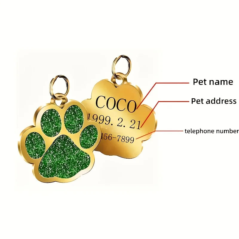 Personalized Pet ID Tag – Custom Dog & Cat Name Tag with Phone Number
