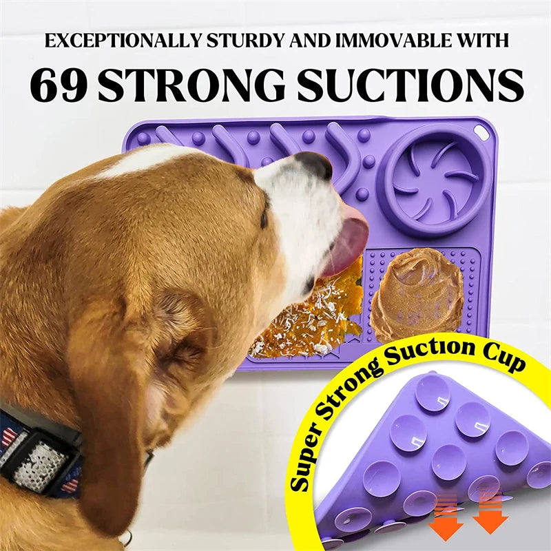3-in-1 Slow Feeder Dog Bowl & Licking Mat NZ | Suction Cup Anxiety Relief Feeder – BPA Free – PawNest