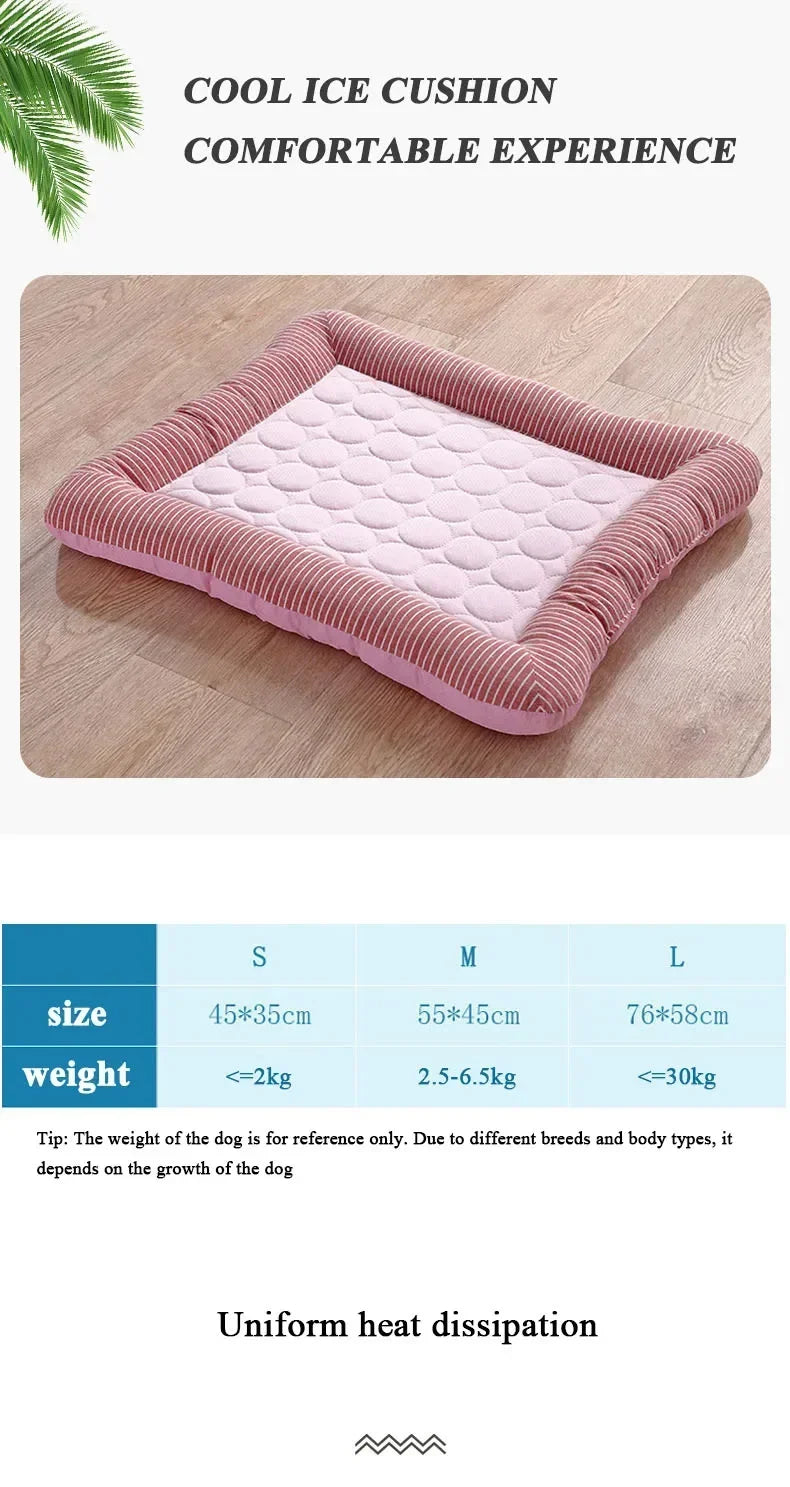 Ice Silk Cooling Pad for Dogs & Cats NZ | Summer Pet Bed Blanket – Breathable & Soft – PawNest