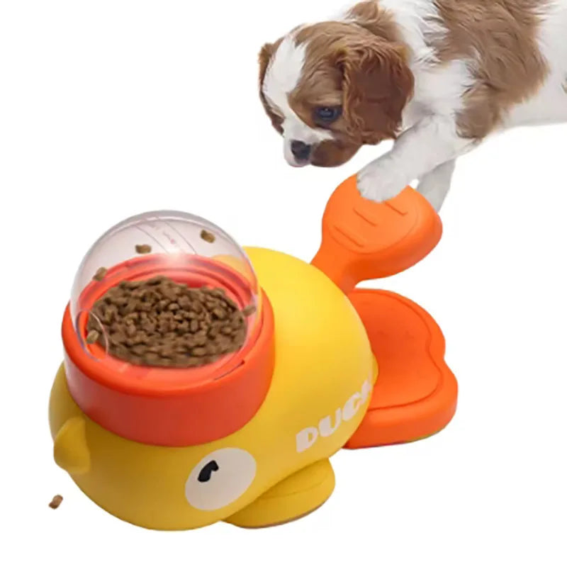 Dog Puzzle Feeder NZ | Interactive Cartoon Duck Treat Dispenser with Anti-Slip Base for Training – PawNest