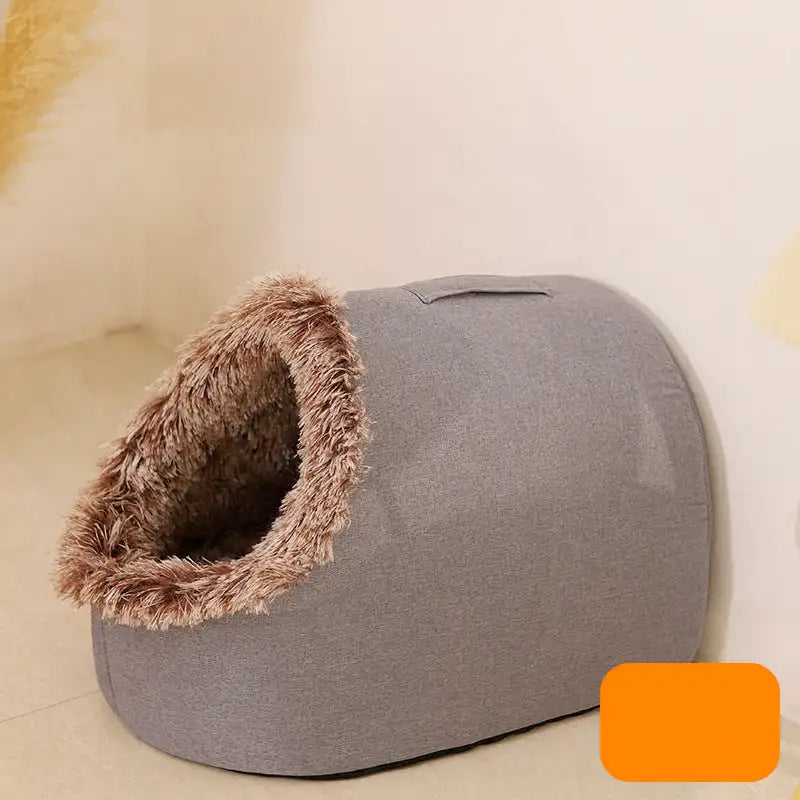 Portable Cat Bed NZ | Comfortable Warm & Thickened Sleeping Bed with Handle – PawNest