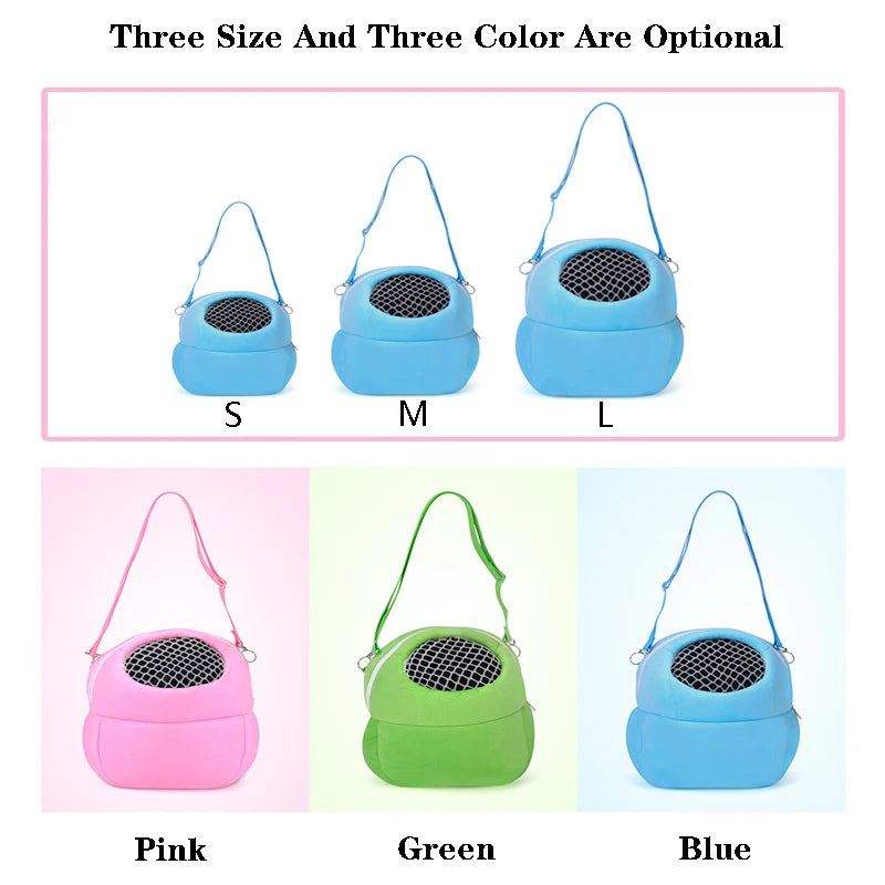 Small Animal Carrier Bag NZ | Breathable Travel Cage for Rabbit, Hamster, Chinchilla, Guinea Pig & Pet Rat – Warm & Portable