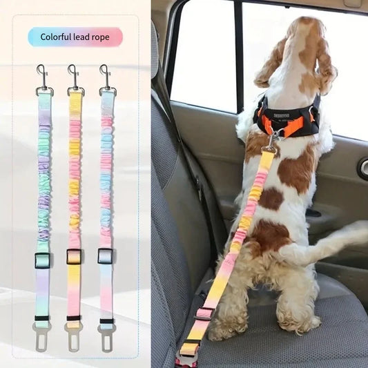 Pet Car Safety Belt for Dogs & Cats – Adjustable Seatbelt Harness for Small & Medium Pets | Travel Buckle Restraint for Safety