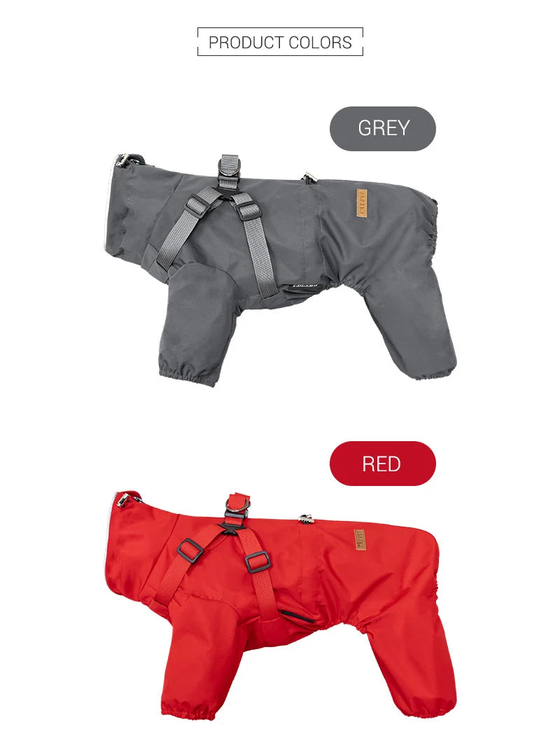 Waterproof Dog Raincoat with Harness NZ | Reflective Adjustable Jumpsuit for Small & Medium Dogs – PawNest