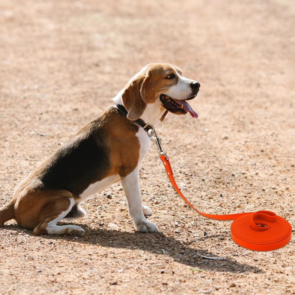 Waterproof Long Dog Leash – PVC Training Lead for Small to Large Dogs | 3m, 5m, 10m, 15m | Easy-Clean Outdoor Walking Rope