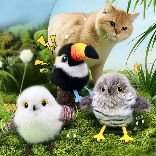Electric Cat Toy with Induction Movement – Rechargeable Flapping Bird, Motion-Activated Indoor Play