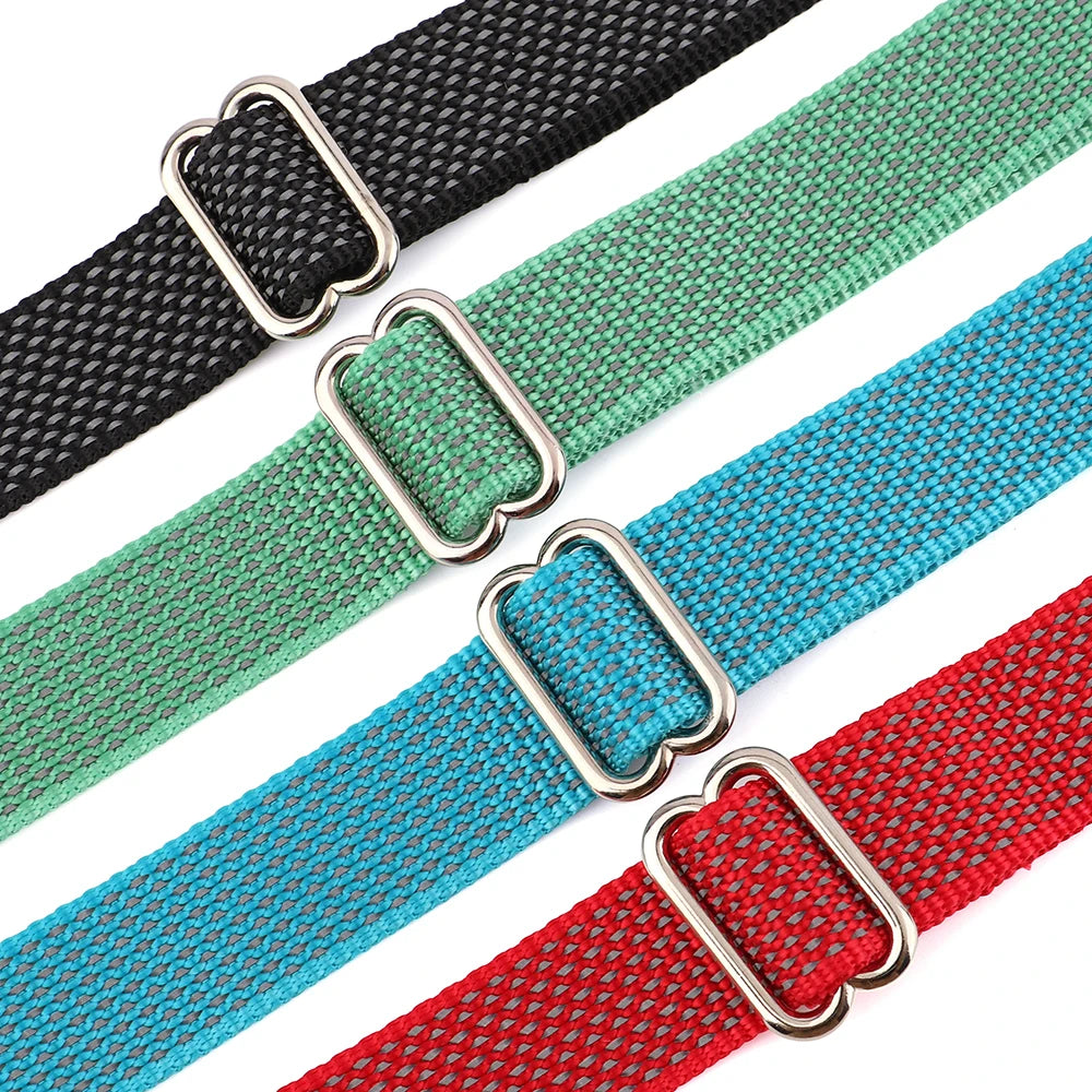 Custom Reflective Martingale Dog Collar – Adjustable Nylon