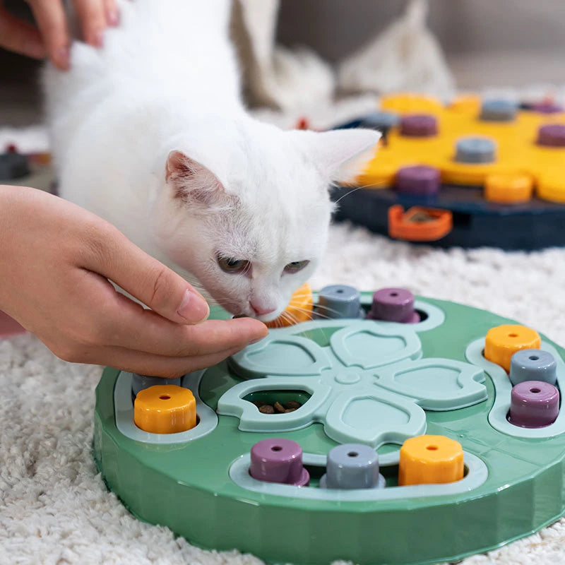 Dog Puzzle Slow Feeder Bowl NZ | Interactive IQ Training Toy & Food Dispenser for Dogs & Cats – PawNest