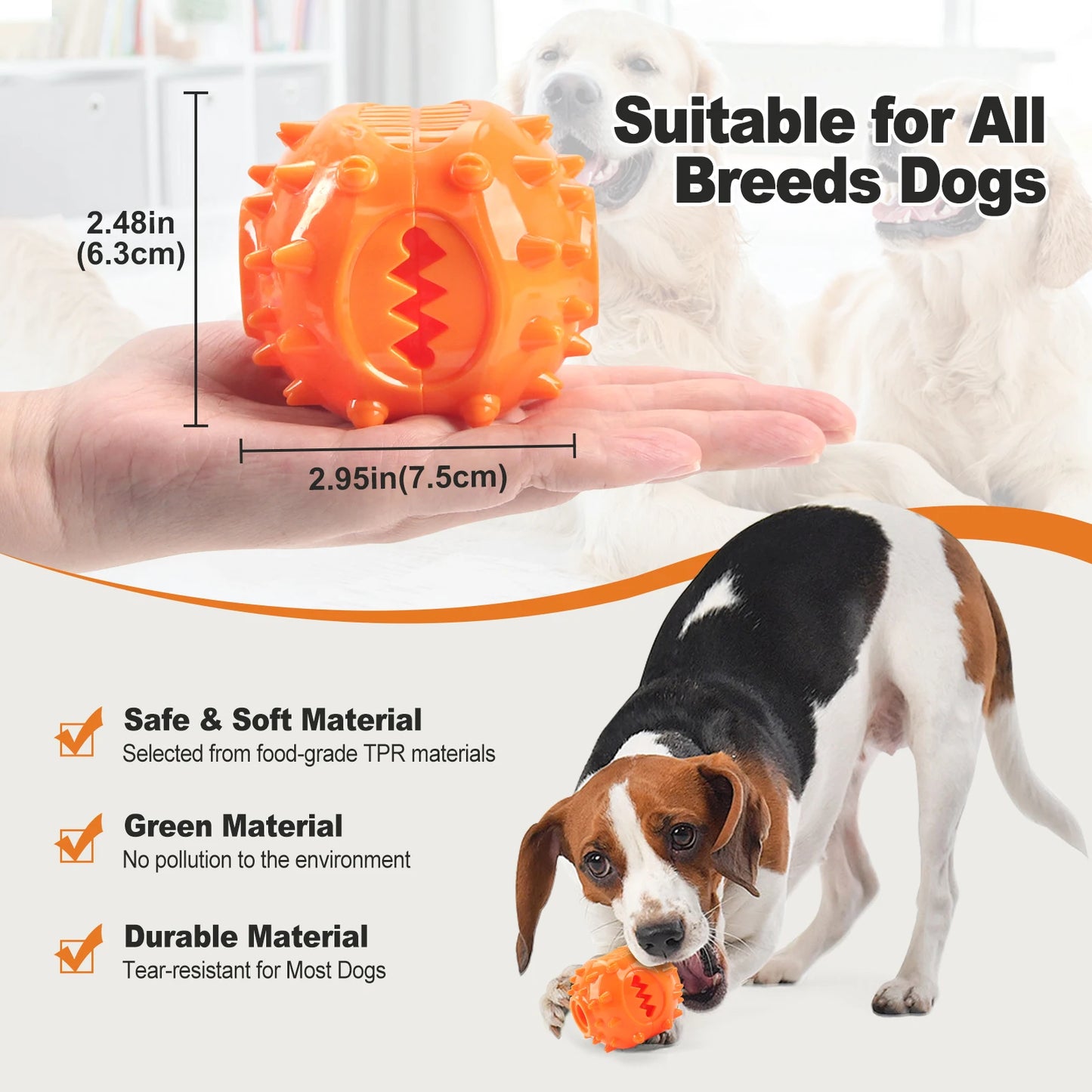 Dog Chew Toy Balls NZ | Rubber Teeth Cleaning & Treat Dispensing Balls for Dogs & Cats – PawNest