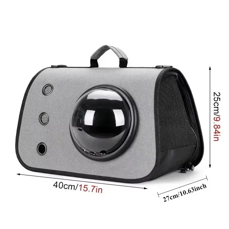 Portable Cat Travel Bag NZ | Transparent Foldable & Breathable Pet Backpack Carrier – PawNest