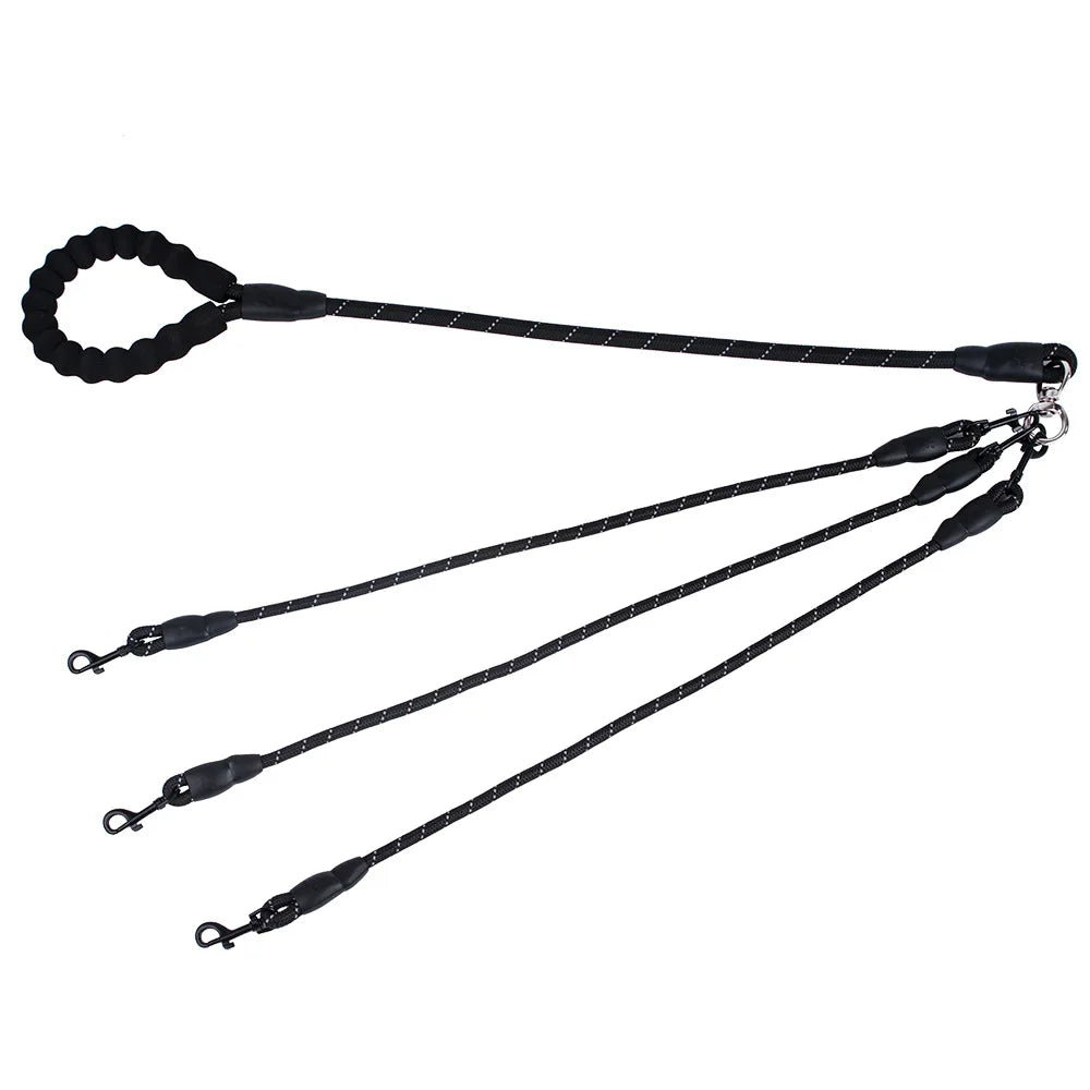 Dual Dog Leash with Harness & Collar NZ | One-to-Two Wear-Resistant Puppy Traction Set – PawNest