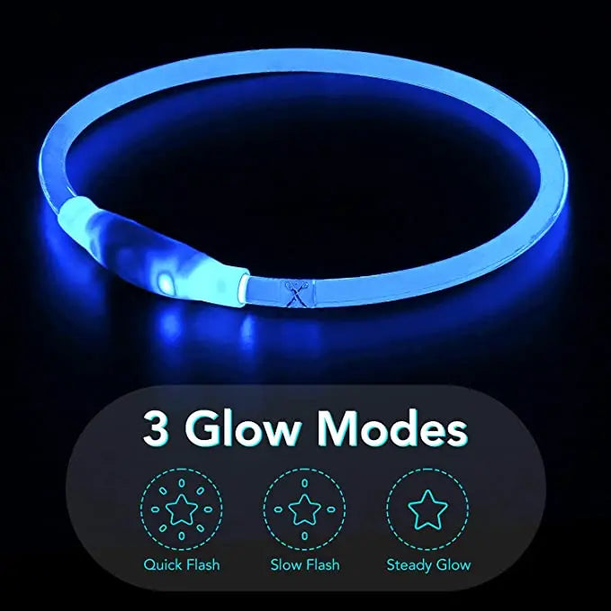Luminous Dog Collar Light – USB Rechargeable LED Safety Collar