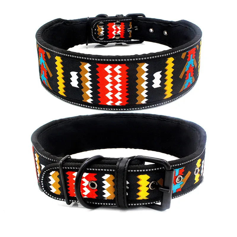 Fashion Reflective Big Dog Collar – Adjustable for All Sizes
