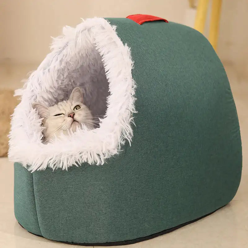 Portable Cat Bed NZ | Comfortable Warm & Thickened Sleeping Bed with Handle – PawNest