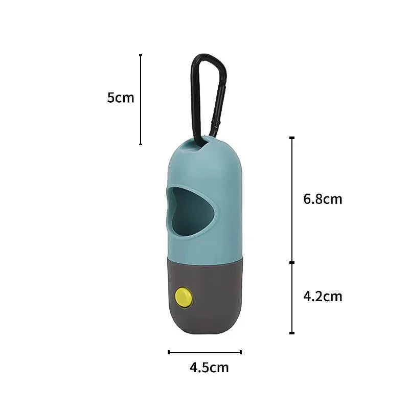 LED Light Dog Poop Bag Dispenser + Degradable Waste Bags