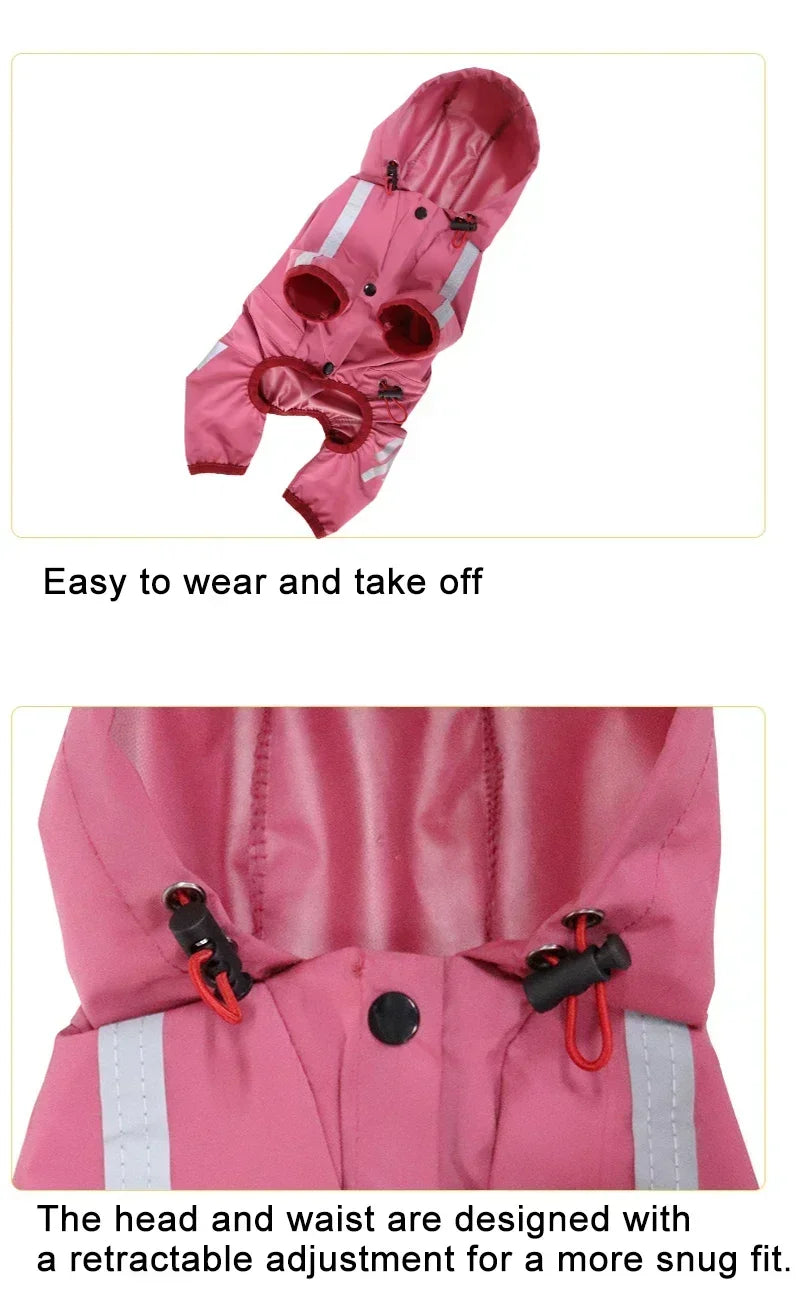 Reflective Waterproof Pet Raincoat NZ | Small & Medium Dog Jumpsuit for Chihuahua & Maltese – PawNest