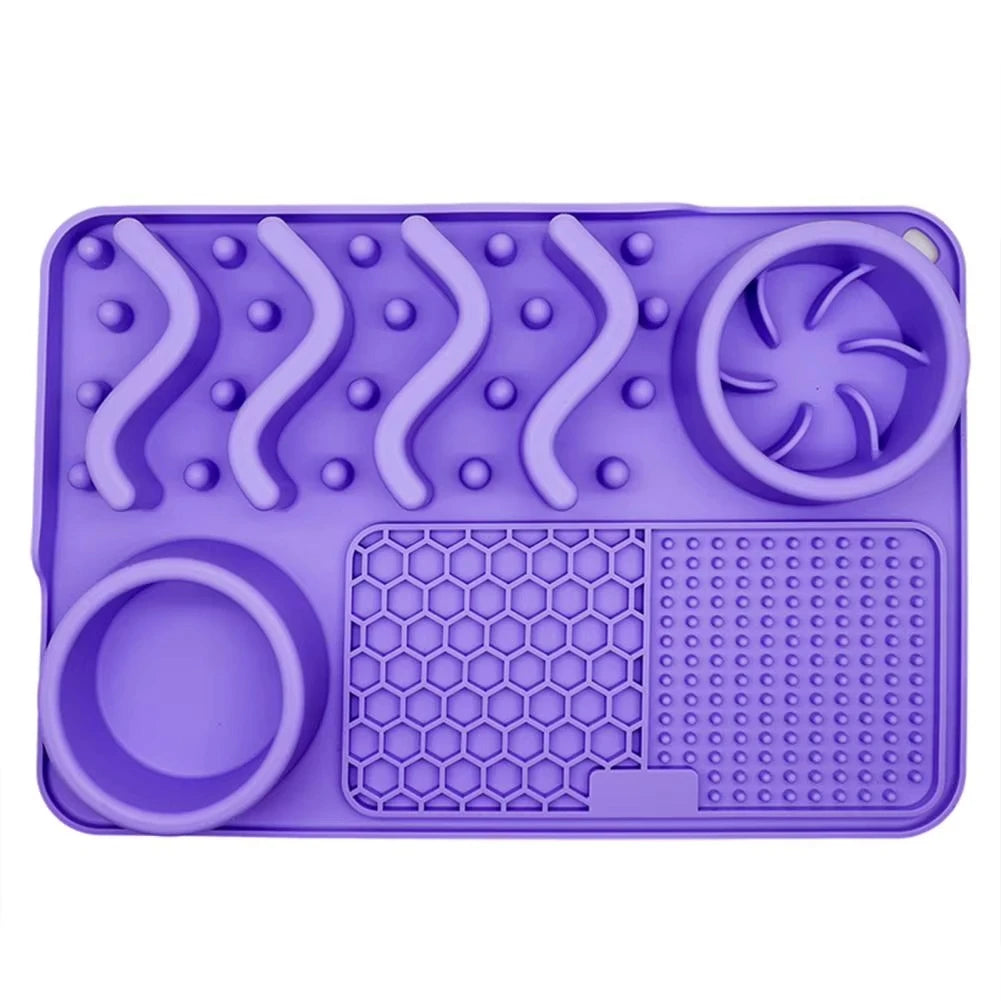 3-in-1 Slow Feeder Dog Bowl & Licking Mat NZ | Suction Cup Anxiety Relief Feeder – BPA Free – PawNest