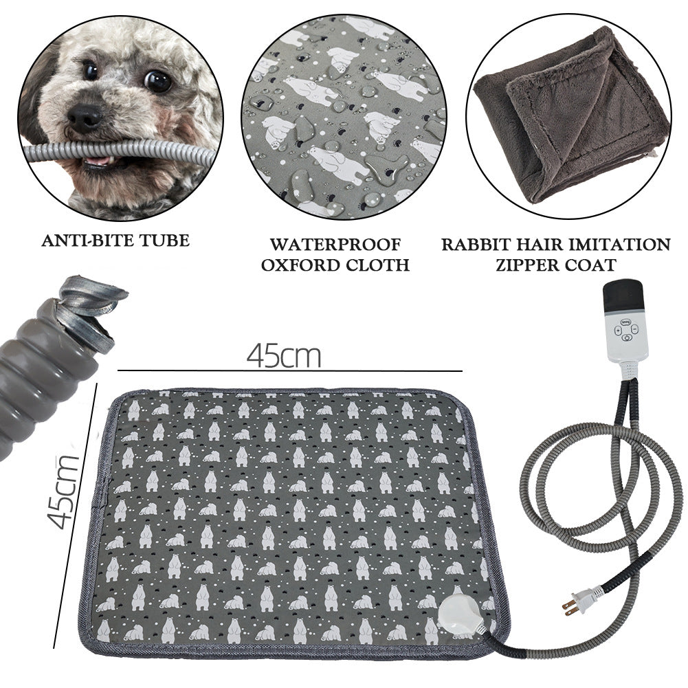 220V Electric Pet Heating Pad NZ | Washable Winter Warmer for Dogs & Cats – PawNest