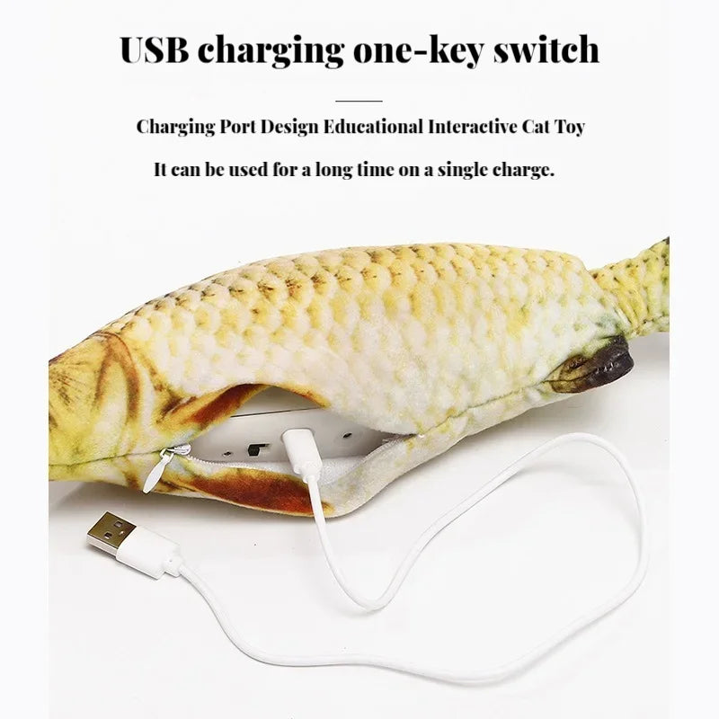 Electric Cat Toy Fish NZ – USB Charging Dancing Fish Toy | PawNest