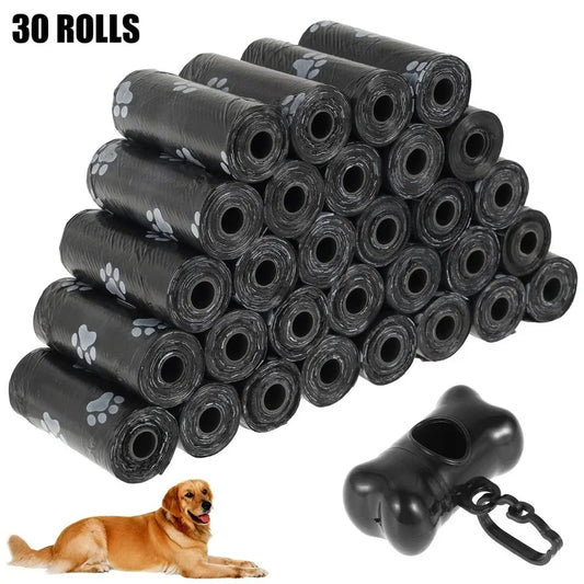 30-Roll Biodegradable Dog Poop Bags with Dispenser