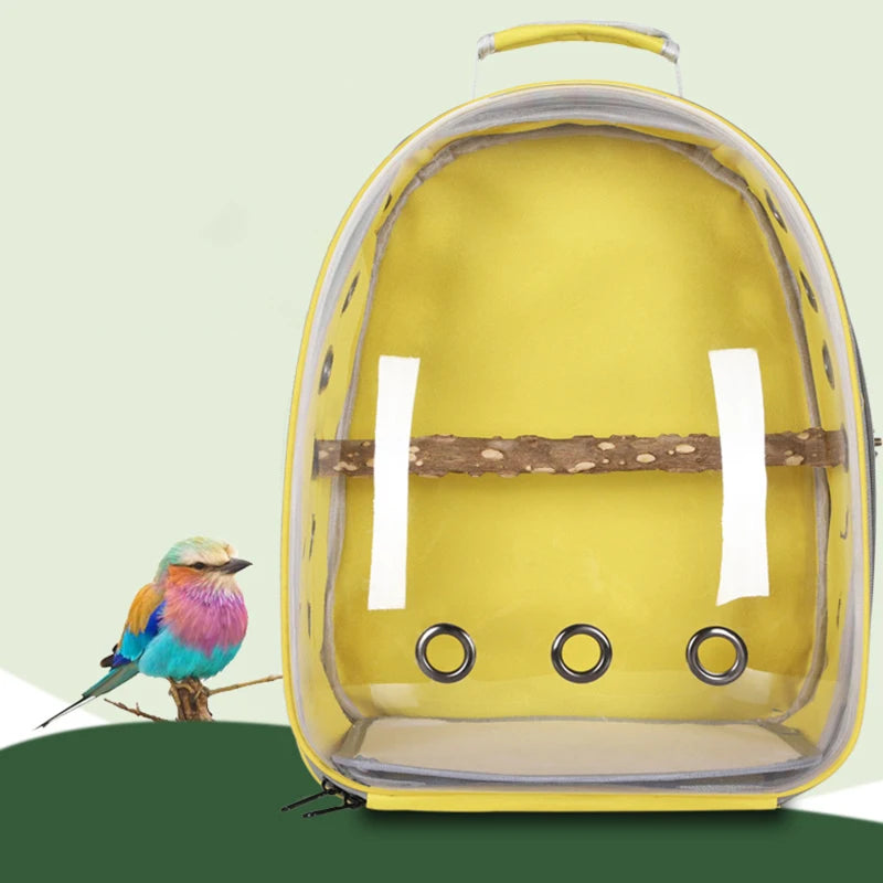 Portable Bird Carrier Bag NZ | Transparent Parrot & Small Pet Backpack for Parakeet, Cockatiel, Bunny Travel – Lightweight & Durable