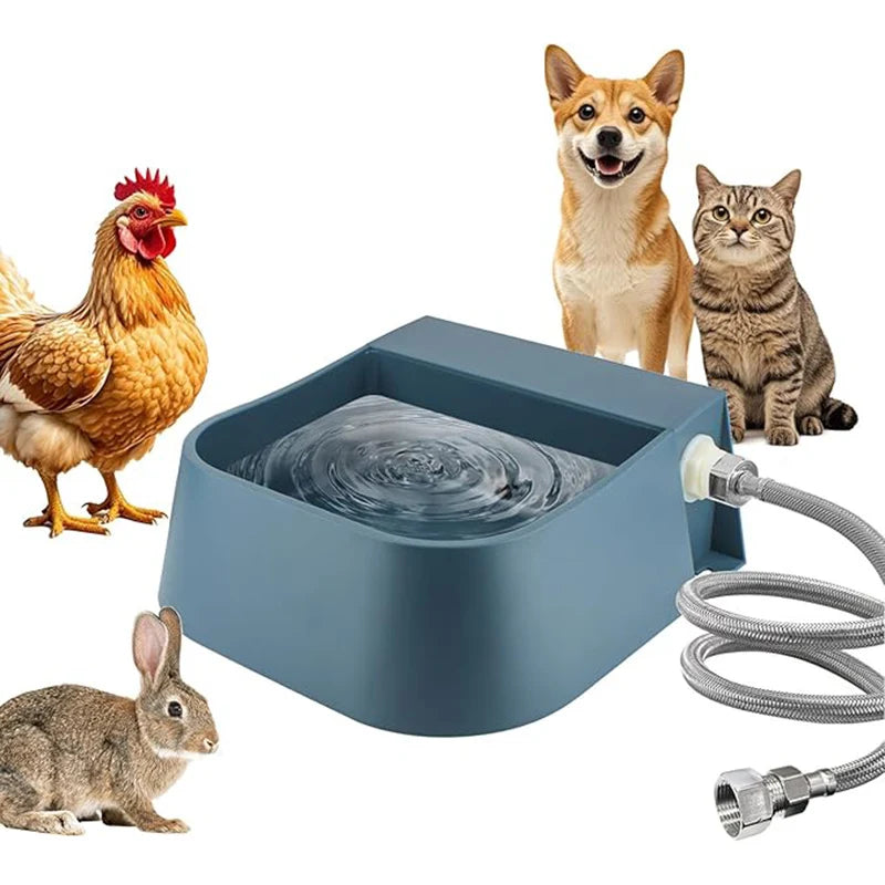 Automatic Dog Water Bowl Dispenser 2L – Outdoor Auto-Fill with Hose