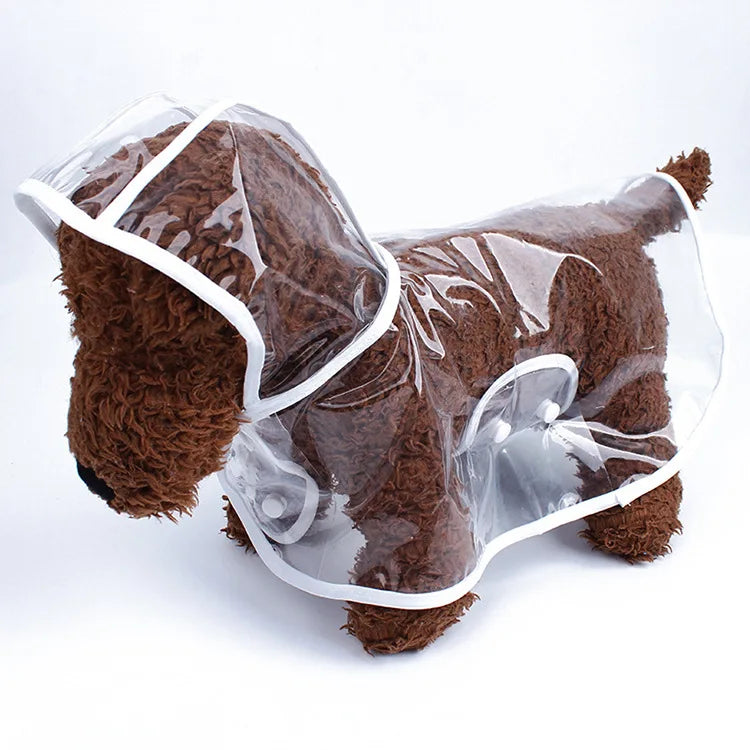 Clear PVC Dog Raincoat NZ | Waterproof Poncho with Snap Closure for Medium Breeds – PawNest