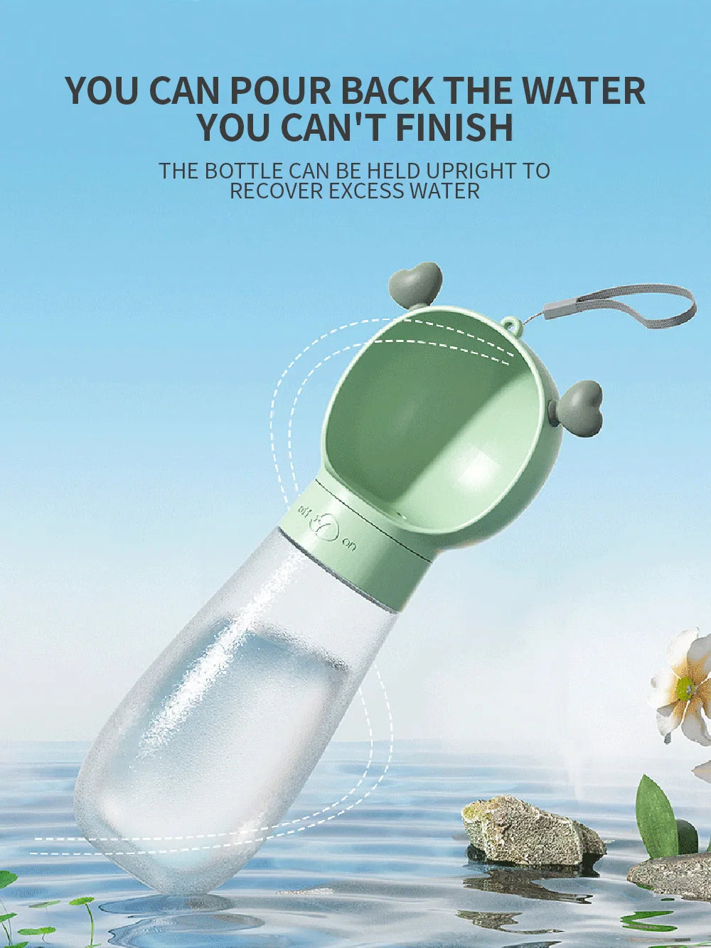 Portable Dog Water Bottle Feeder – Travel Bowl for Pets