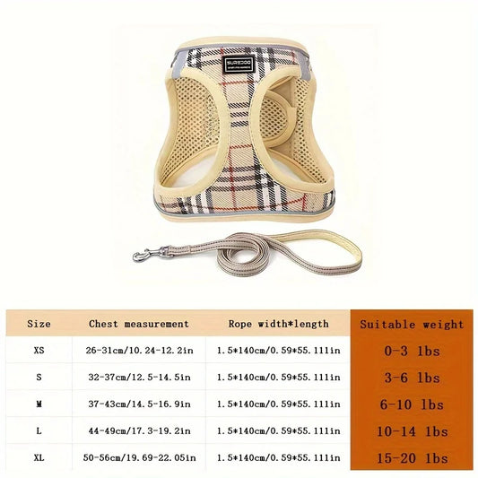 Adjustable Reflective Dog Harness NZ | Safe & Comfortable with Traction Rope – PawNest
