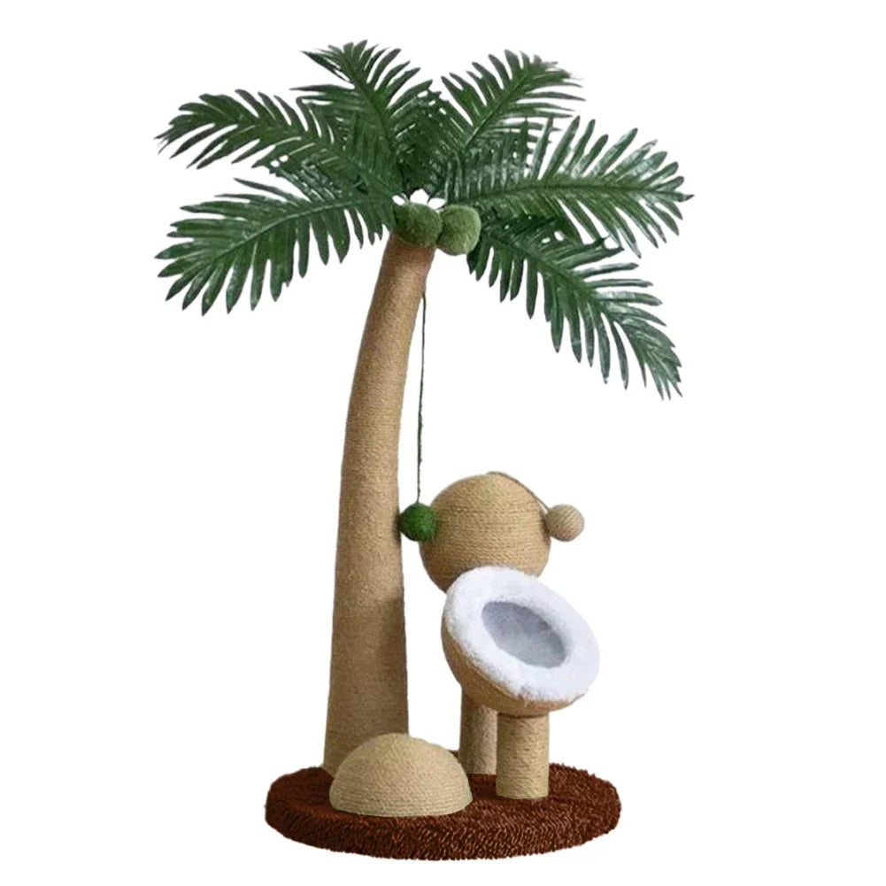 Coconut Tree Cat Scratching Post NZ | Interactive Claw Sharpener & Climbing Frame for Cats – PawNest