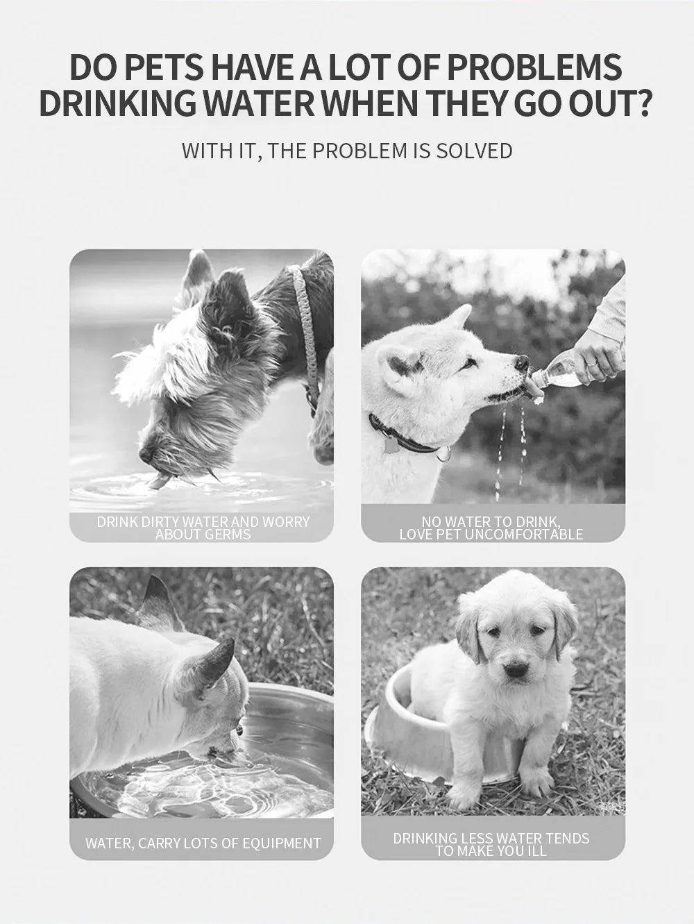 Portable Dog Water Bottle Feeder – Travel Bowl for Pets