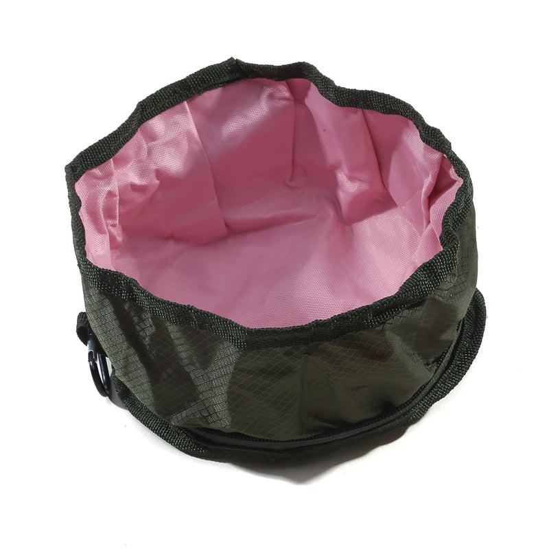 Portable Collapsible Pet Water & Food Feeder Bowl – Outdoor Use