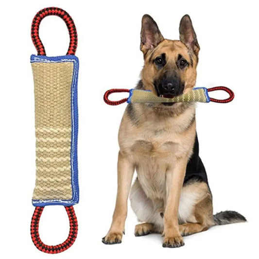 Dog Teether Jute Bite Toy NZ | Interactive Puppy Chewing & Training Pillow – PawNest