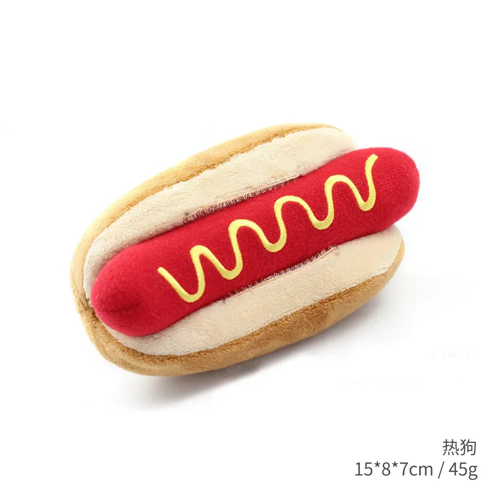 Food-Shaped Plush Squeaky Dog Toys NZ | Ice Cream, Fries & Burger Chew Toys – PawNest