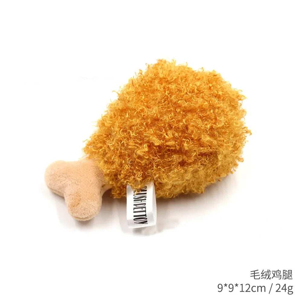 Food-Shaped Plush Squeaky Dog Toys NZ | Ice Cream, Fries & Burger Chew Toys – PawNest